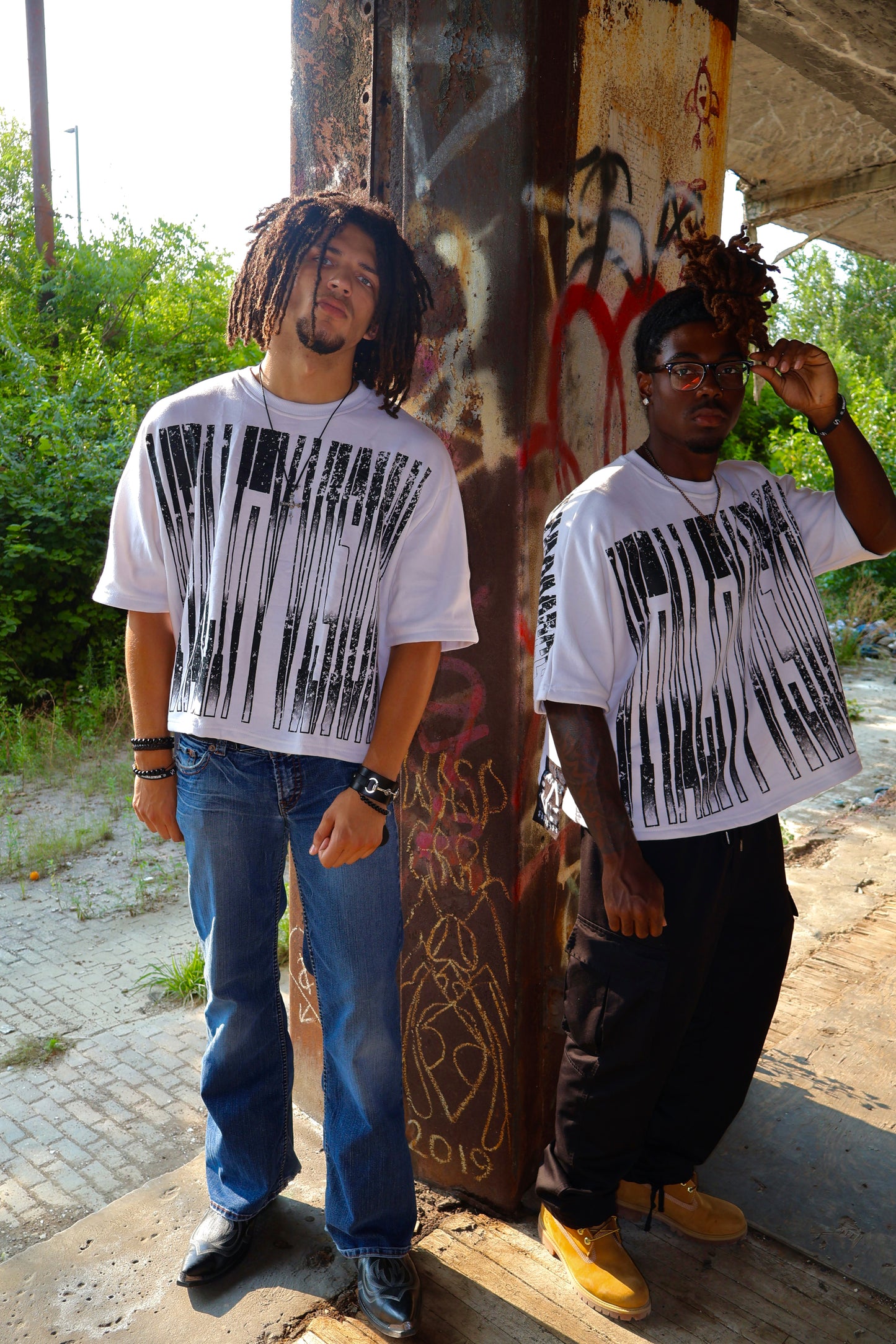 Barcode Box Tee - Black