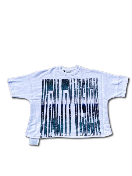 Barcode Box Tee - Blue