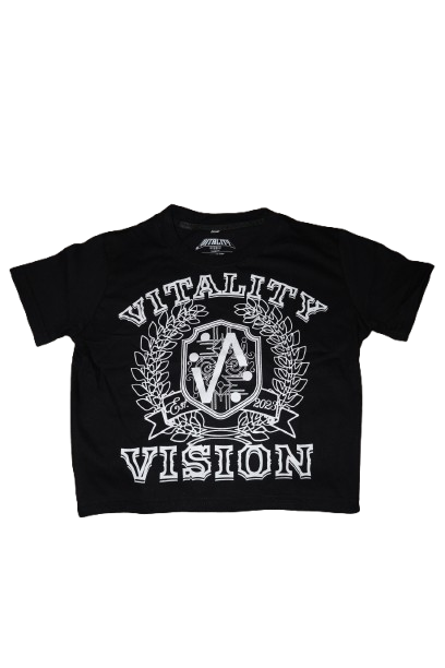 Varsity Crop Top - Black