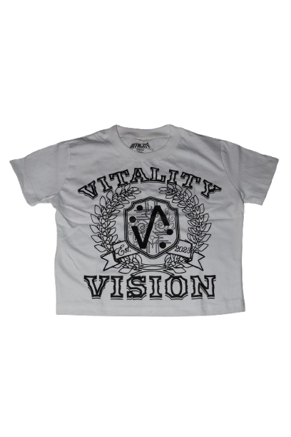 Varsity Crop Top - White
