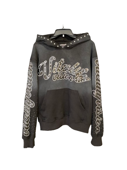 Rhinestone Hoodie - Charcoal
